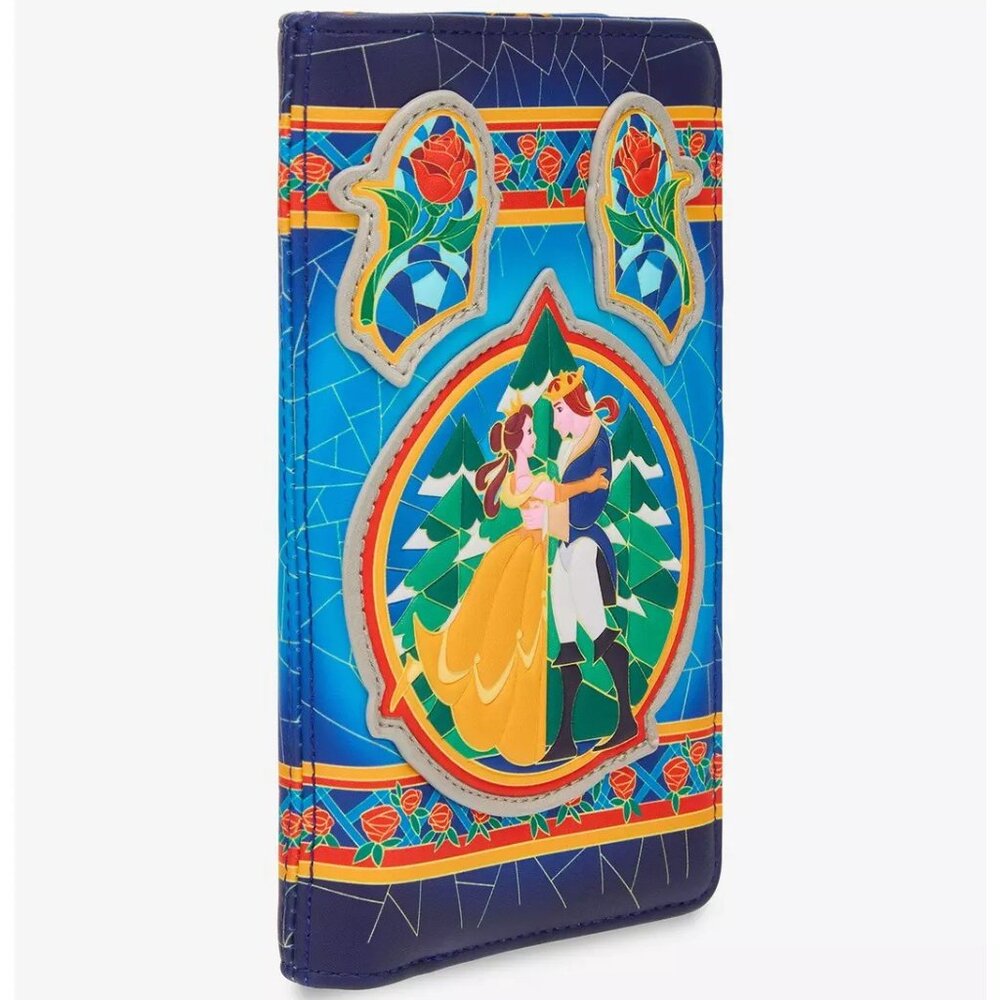 Loungefly Disney Beauty And The Beast Stained Glass Wallet Belle Prince New - Picture 4 of 4